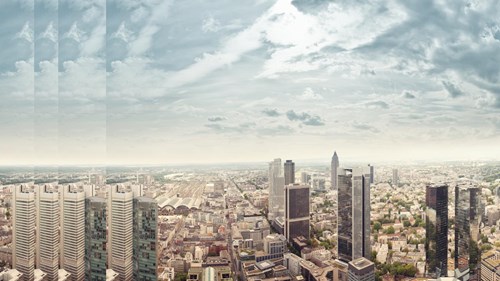 skyscraper frankfurt with pulse
