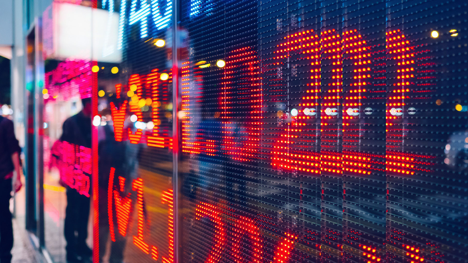 Stock exchange display capital markets