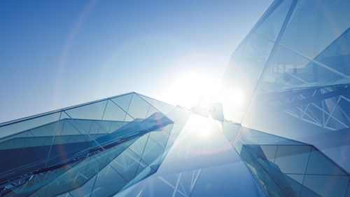 abstract glass building