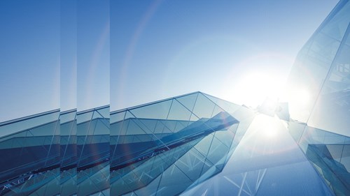 abstract glass building