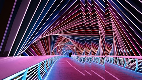 abstract lights with pulse