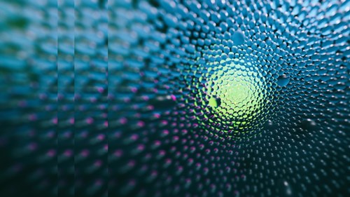 abstract molecular structure with pulse