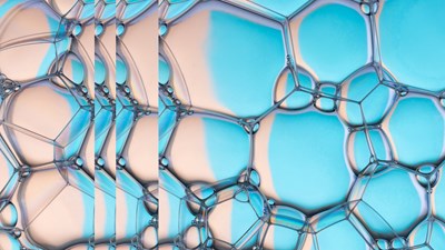 Abstract water bubbles pulsed