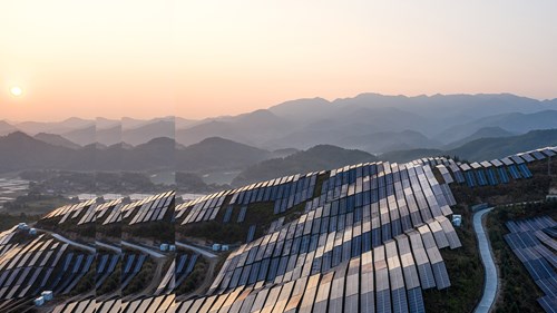 Aerial view solar power plant_wP72