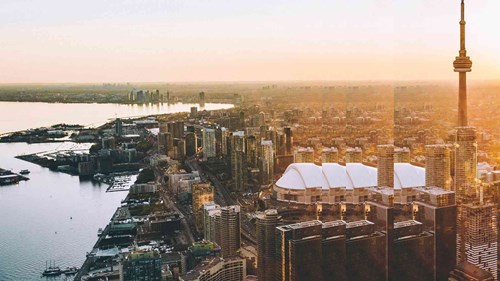 city skyscraper with pulse