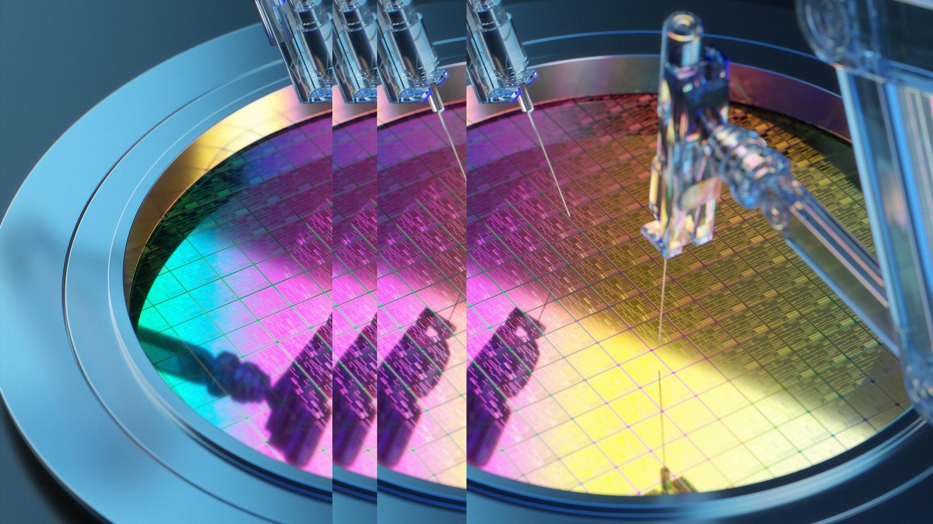 closeup semiconductor with pulse
