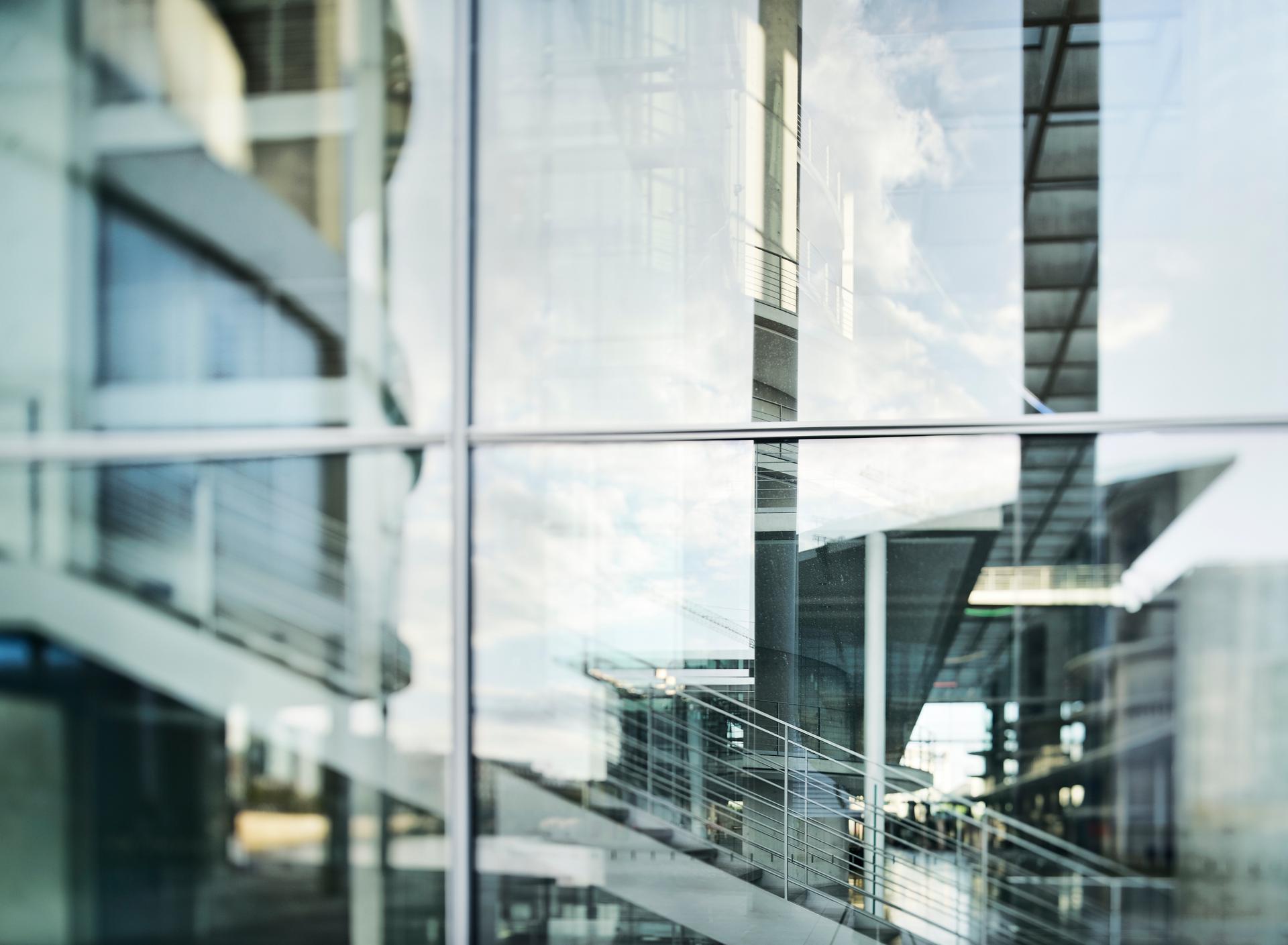 modern glass building