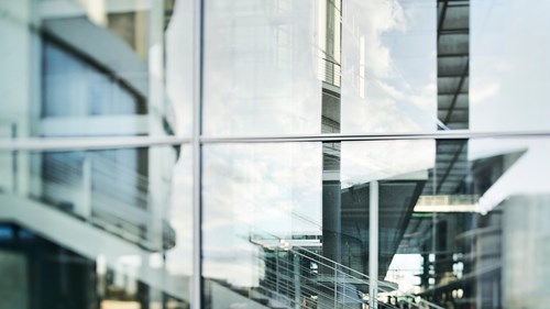 modern glass building