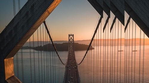 motorway bridge with pulse
