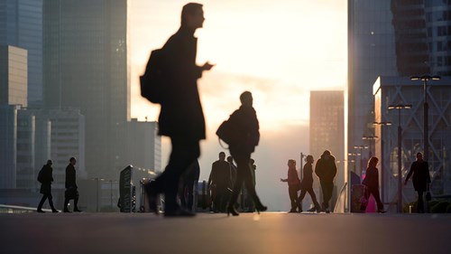 people morning light