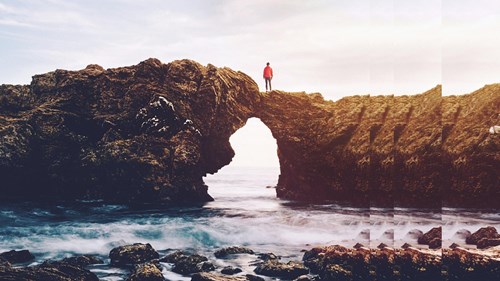 rock sea man with pulse