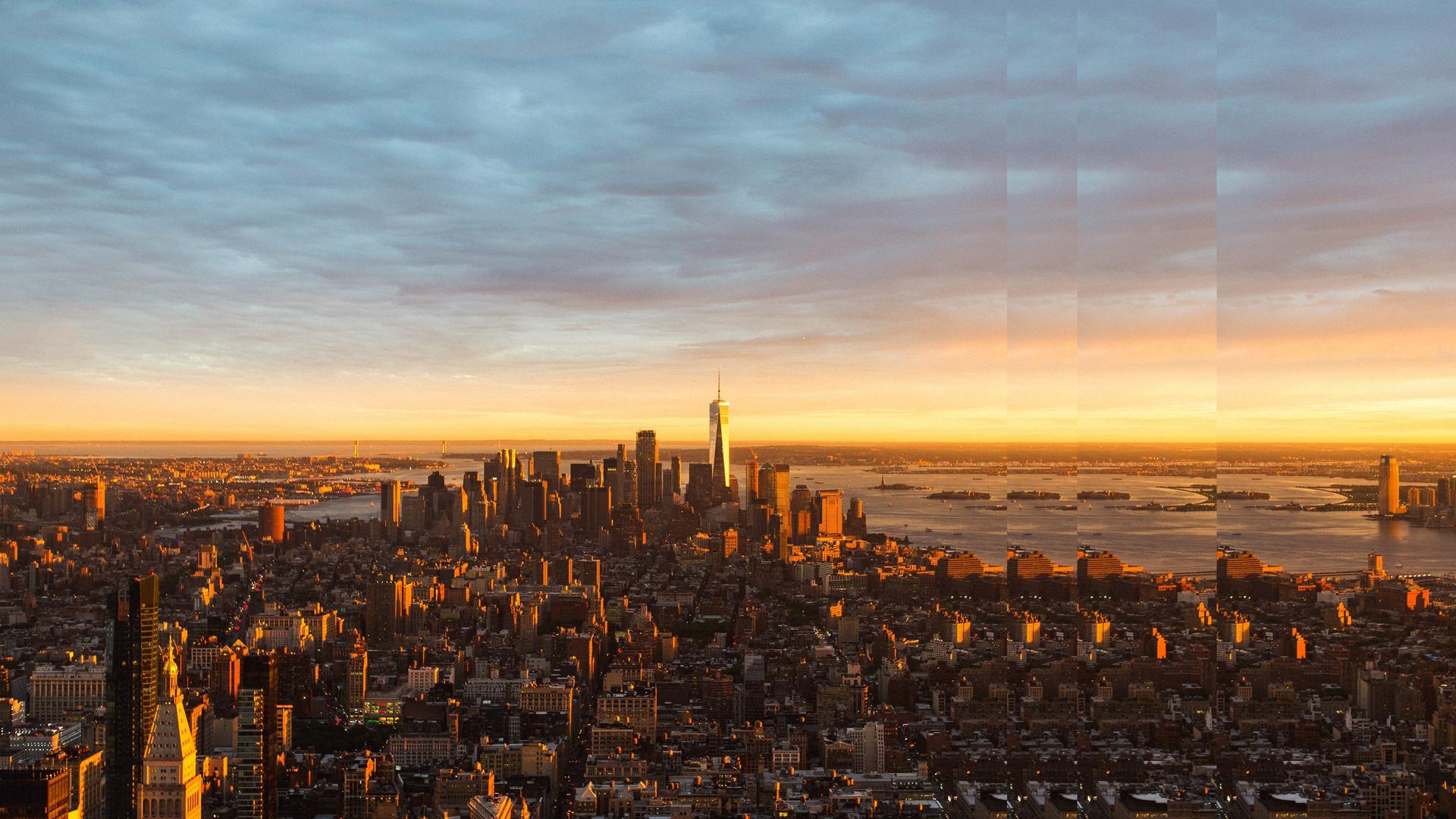 View of New York with pulse