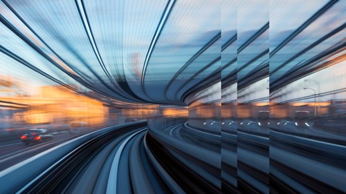 blurred motion on railway