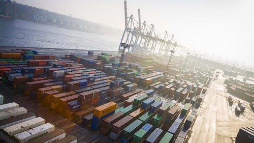 Hamburg container port