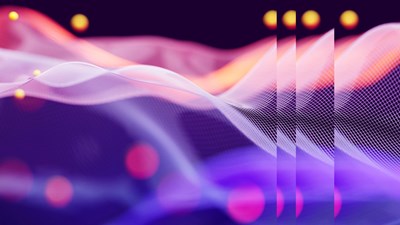 Abstract colorful wave lines