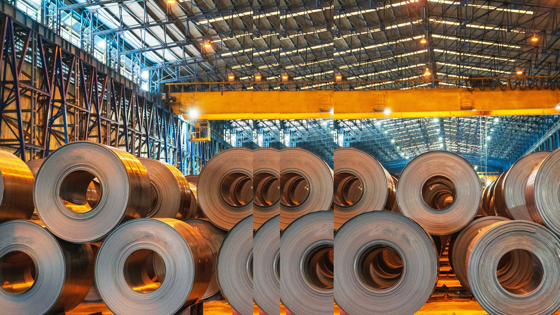 Hot rolled steel sheets and coils storage