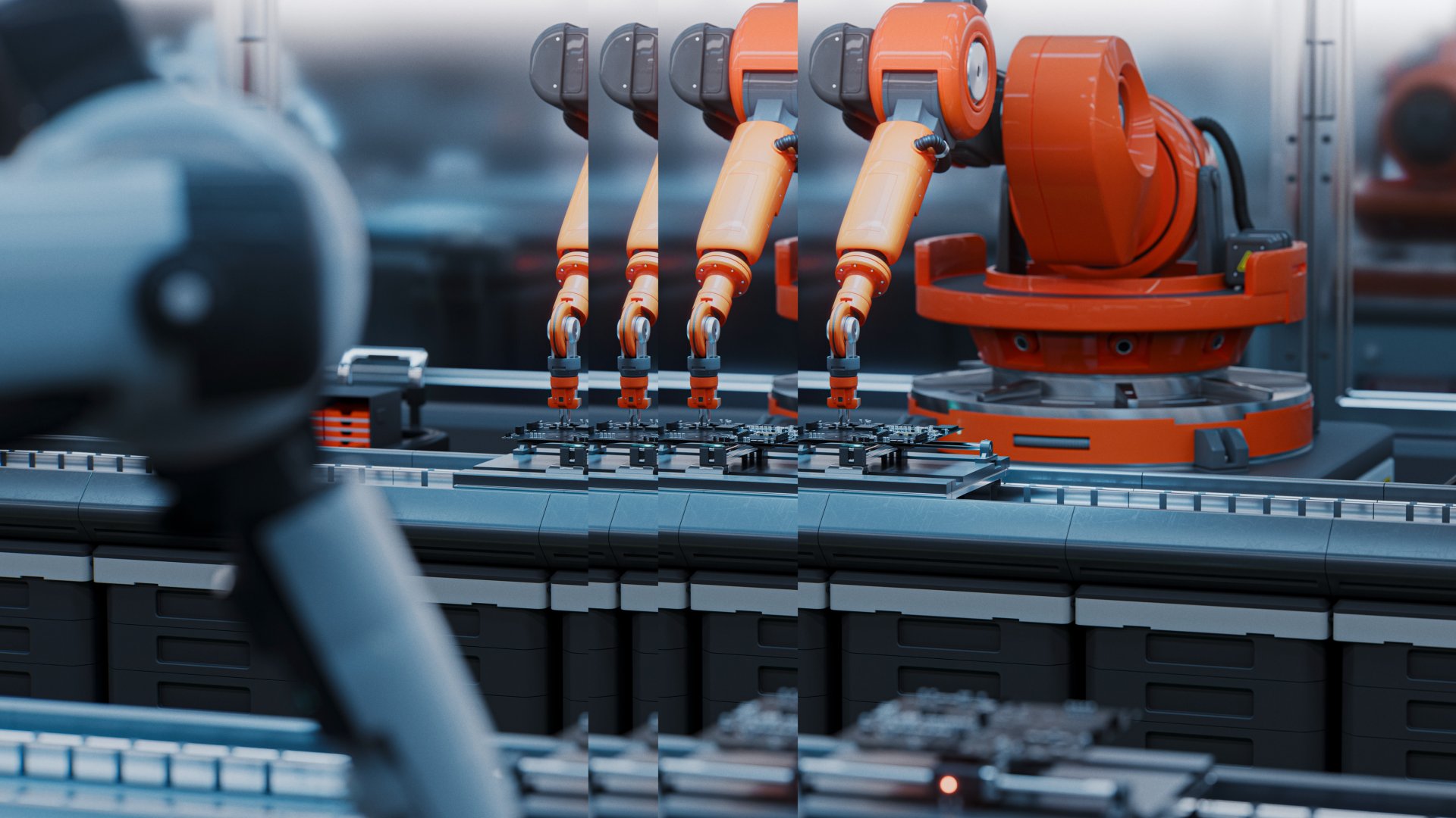 Orange robotic arm