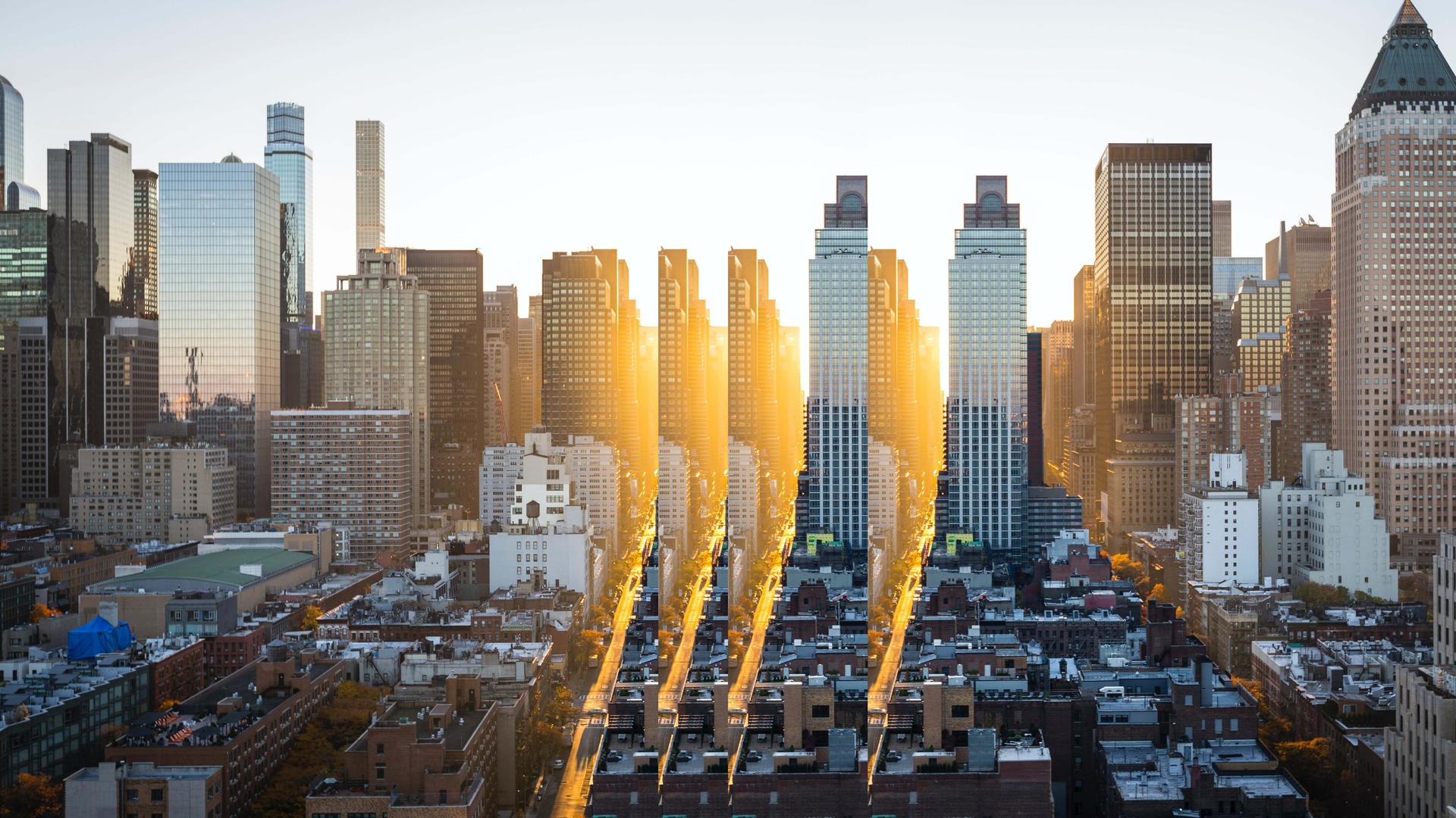 Skyline New York with pulse