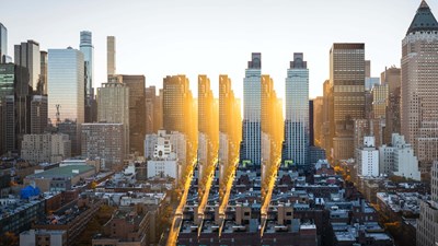 Skyline New York with pulse