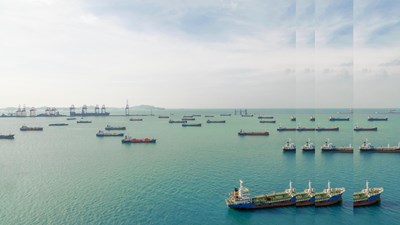 Tanker ship park with pulse