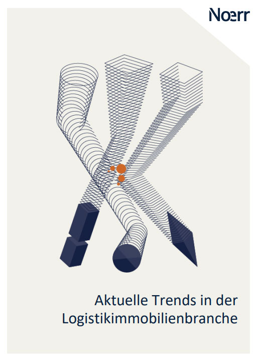 Cover Visual zur Broschüre Aktuelle Trends in der Logistikimmobilienbranche in DE