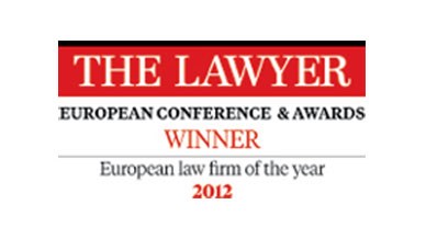 The Lawyer European Conference & Awards - Winner: European Law Firm of the Year 2012