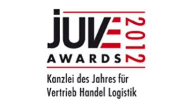 JUVE Awards 2012 Kanzlei des Jahres für Vertrieb Handel Logistik