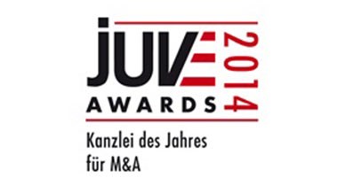 JUVE Awards 2014 Kanzlei des Jahres für M&A