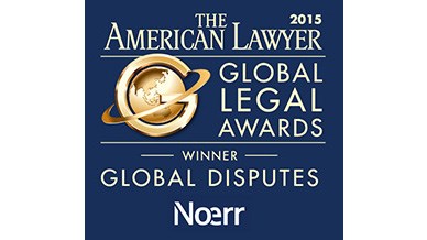The American Lawyer - Global Legal Awards - Winner Global Disputes 2015