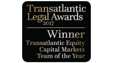 Transatlantic Legal Awards 2017 Winner Transatlantic Equity Capital Markets Team of the year