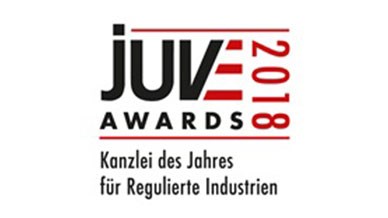 JUVE Awards 2018 Kanzlei des Jahres für Regulierte Industrien