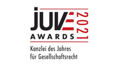 JUVE Awards 2021 Kanzlei des Jahres für Gesellschaftsrecht
