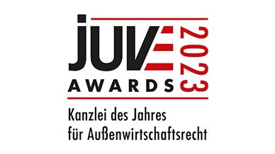 JUVE Awards 2023 Kanzlei des Jahres für Aussenwirtschaftsrecht
