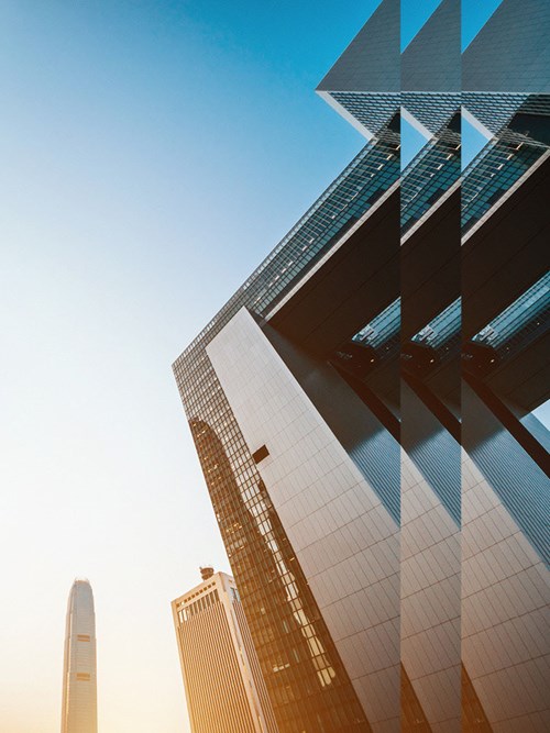 Modern financial skyscrapers private equity