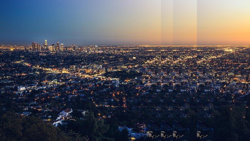 City of Los Angeles by night