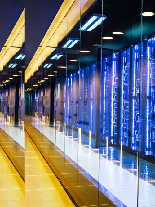 data center in server room with pulse