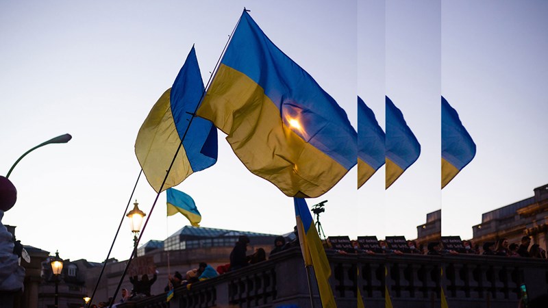 Ukraine Flaggen