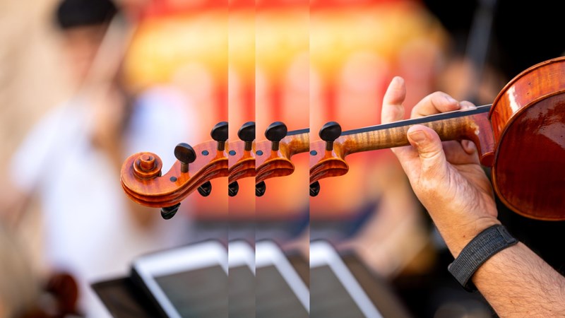 Musician playing violin