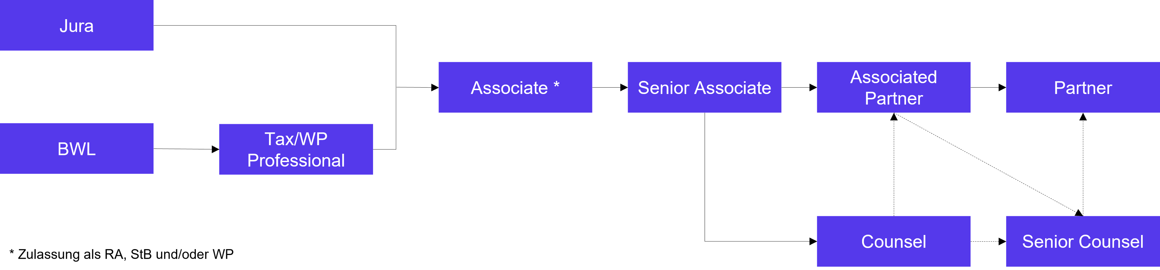 Grafik Karrierepfade Beraterinnen und Berater