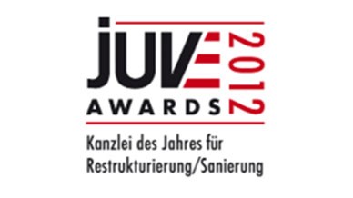 JUVE Awards 2012 Kanzlei des Jahres für Restrukturierung/Sanierung