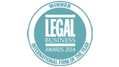 Legal Business Awards 2014 International Firm of the year