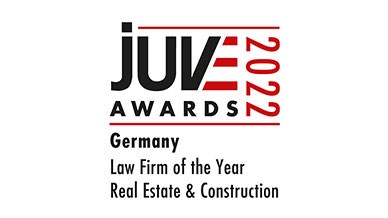 JUVE Awards 2022 Law Firm of the Year Real Estate and Construction