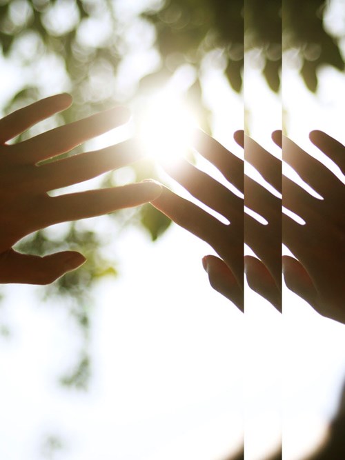 Hands against sun Environmental Social and Governance