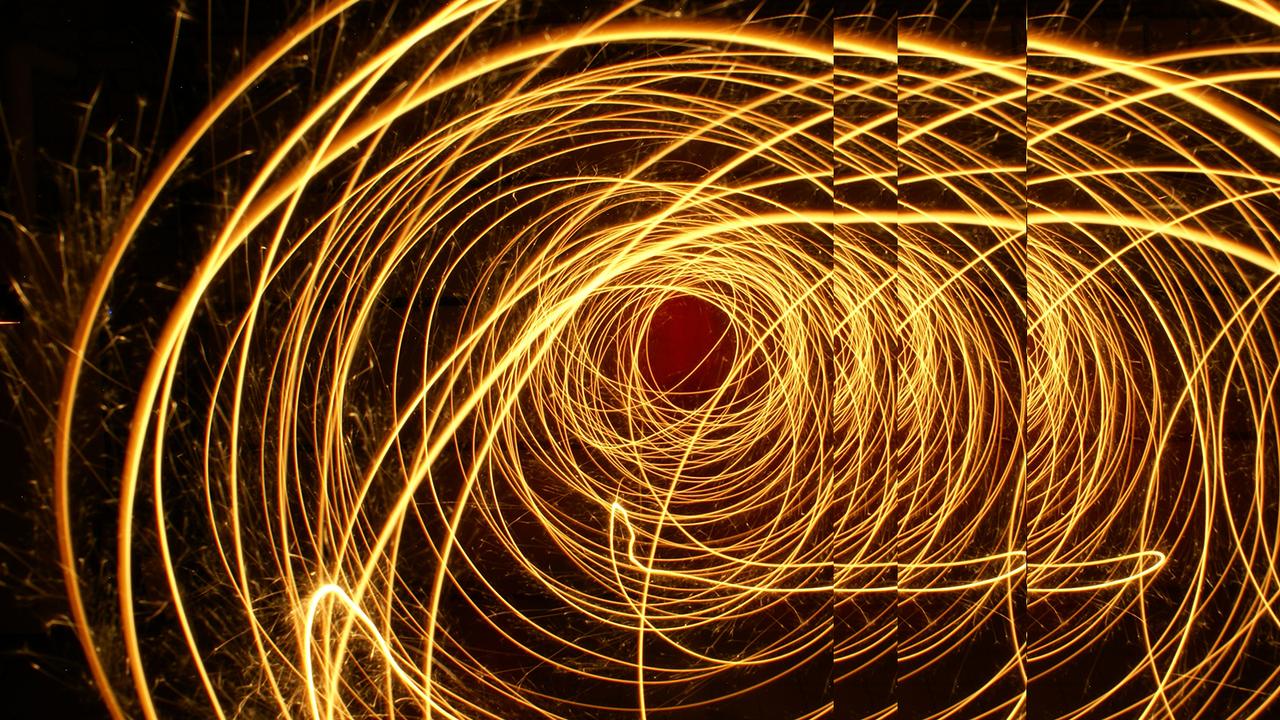 glowing light spiral