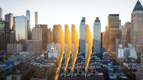 Skyline New York with pulse