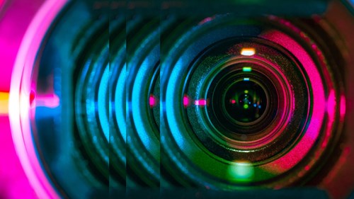 video camera lens pulsed